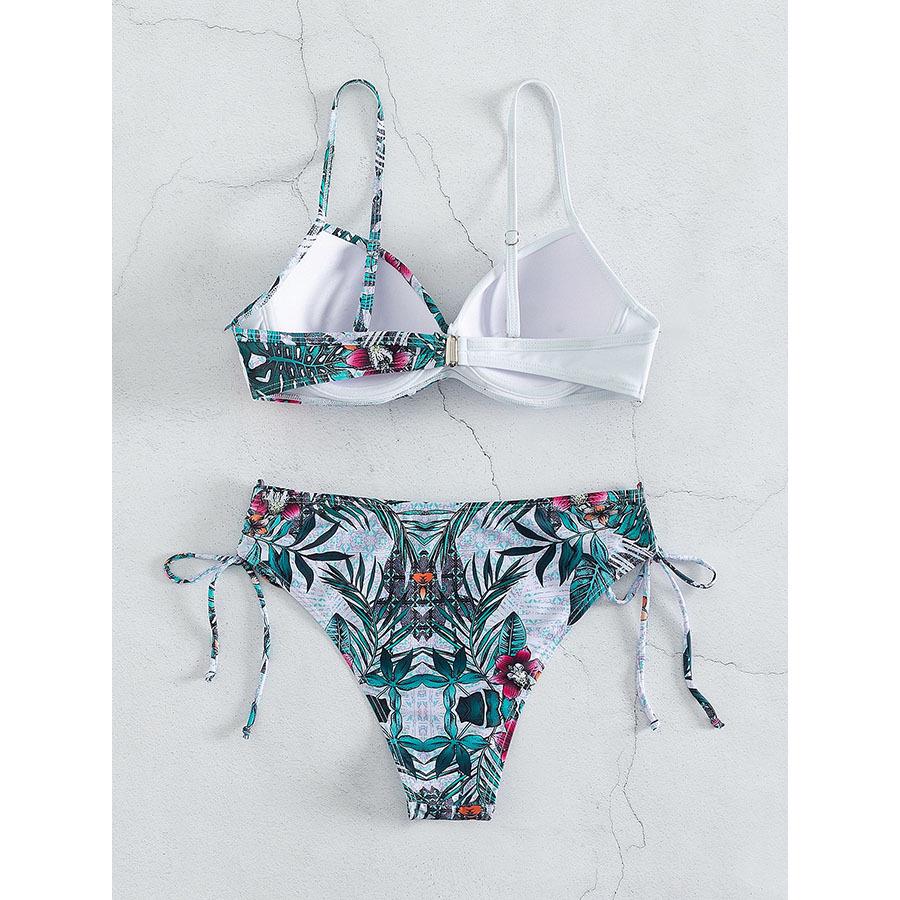 Sexy European and American Hard Cup Underwire Bikini Swimsuit for Women