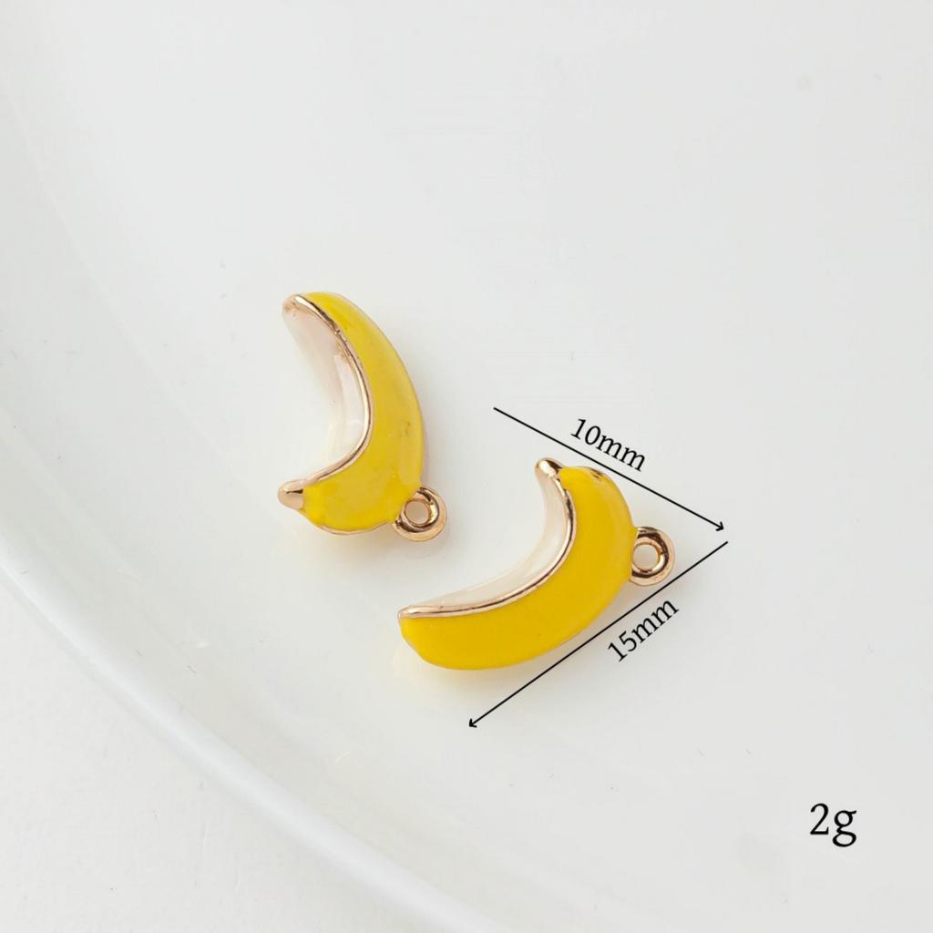 2 PCs Brass Charms 18K Gold Plated Fruit Enamel Pomegranate Peach Strawberry Apple Pendants For DIY Necklace Jewelry Making