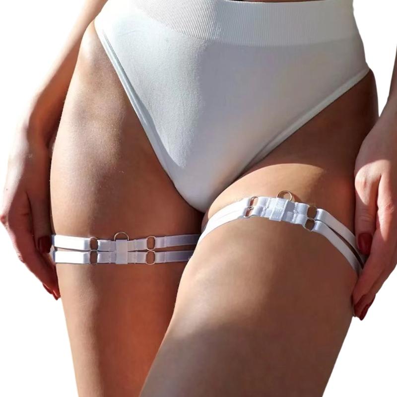 Adjustable Leg Garter with Designs Thigh Rings Garter Belt for Cosplay Party