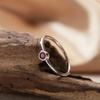 S925 Sterling Silver Natural Color Treasure December Birthstone Ring Premium Sense Index Finger Little Finger Couple Ring