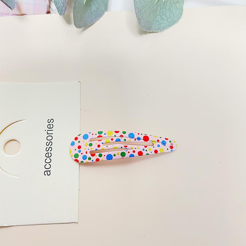 Colorful Polka Dot Girly Heart Hair Clip Side Bangs Clip BB Clip Versatile Cute Cartoon Bangs Clip Hair Accessory Clip