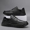 Mode High-End Echtleder Freizeitschuhe Dicke Sohlen Verschleißfest Herren Business Schnürschuhe Modische Herren Oxford Schuhe
