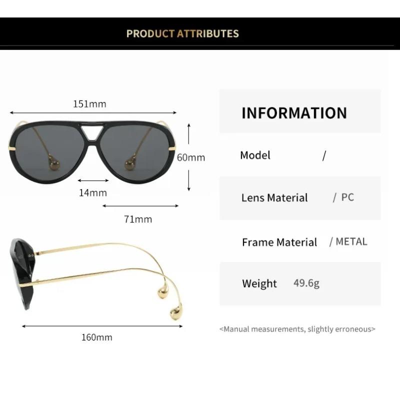 Gafas de sol de piloto para mujer, con montura grande y doble haz, personalizadas, de moda, estilo sapo, de gran tamaño, populares gafas de sol vintage.