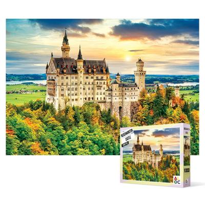 1000 bitar pussel - Neuschwanstein Castle solnedgång, populärt koreanskt pussel