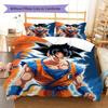Biancheria da letto con motivo Son Goku, Set piumone Copripiumone Federa Regalo di compleanno per la casa (1 * copripiumino + 2 * federa, senza nucleo)