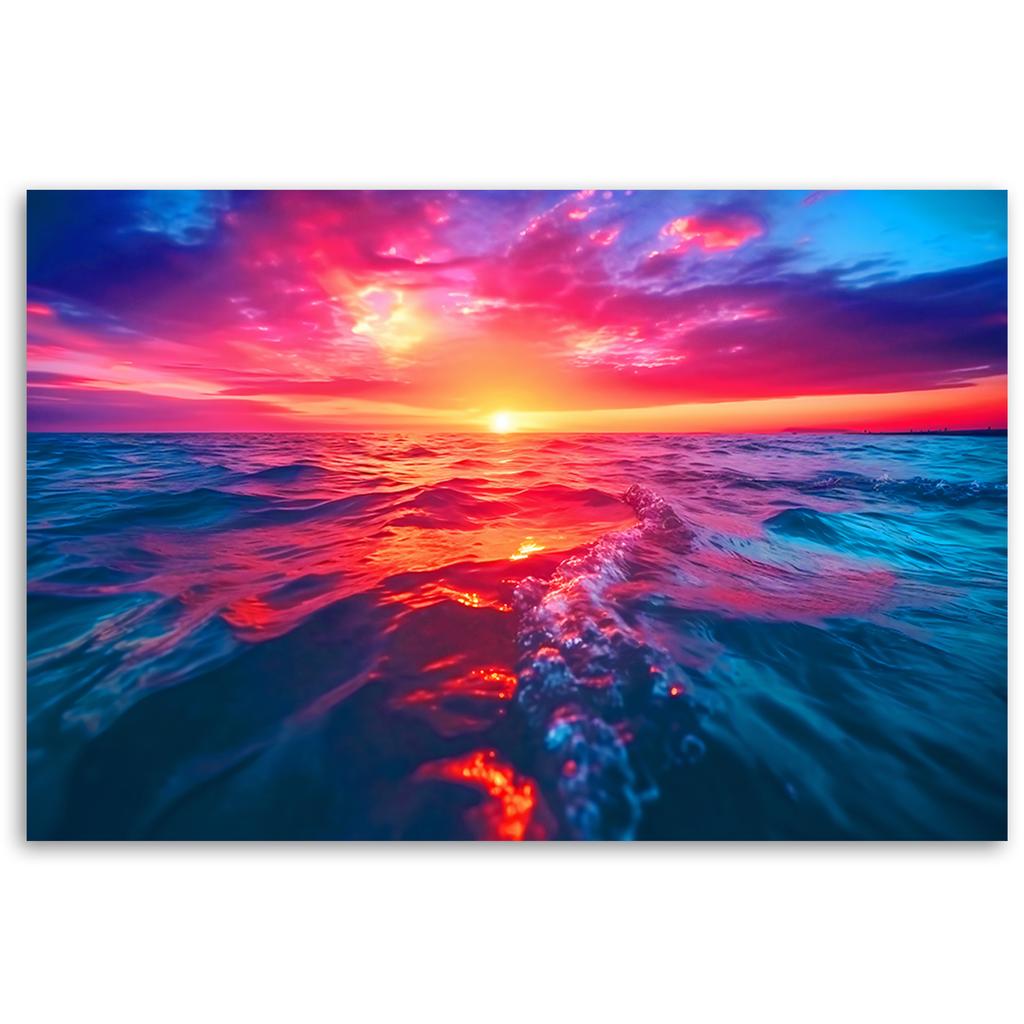 Canvas print, Sunset over the sea