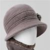 Hat Female Mother Day Thickened Thermal Hat Grandmother Old Lady Rabbit Wool Knitted Hat Cold Proof