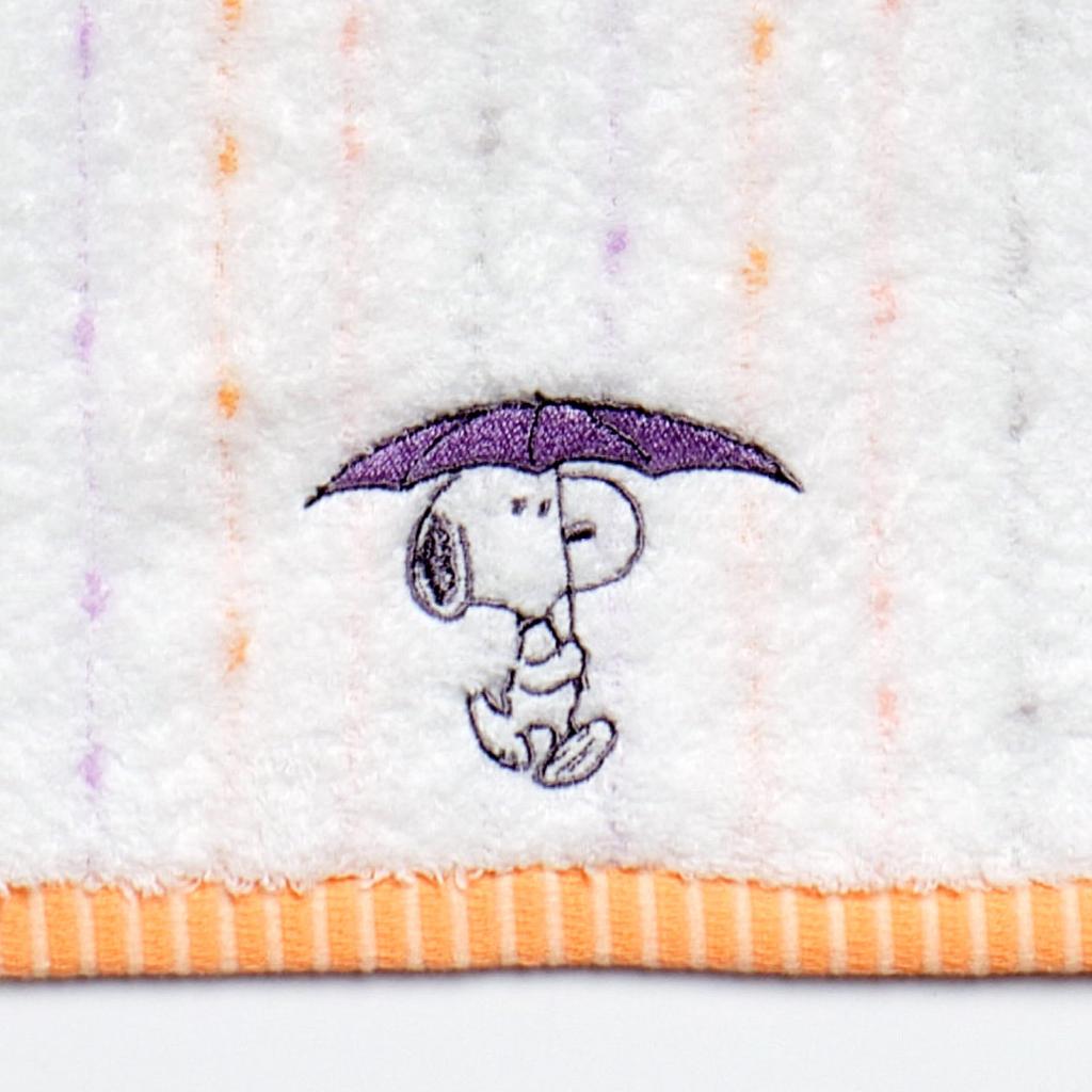 Nishikawa Snoopy Face Towel 34x80cm Washable Cotton Unspun Yarn Soft and Fluffy Imabari Name Embroidery Pink XT26160604 PN6601TW Rain 100%