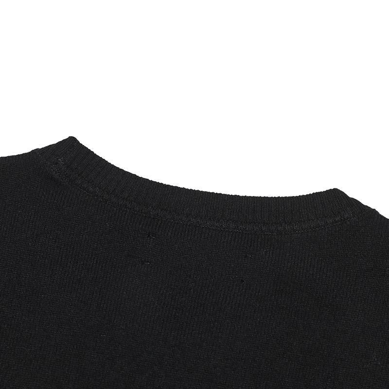 FILA Milano Italian Luxury Sports Collection 1911 Simple Comfortable Casual Knit Sweater Men sweater Black F11M515401F-BK