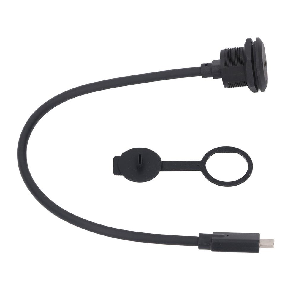 Type C 3.1 Male To Female Cable Thread Fixed Flush Mount Adapter Cord PD 60W 20V 3A Fast Charging 10