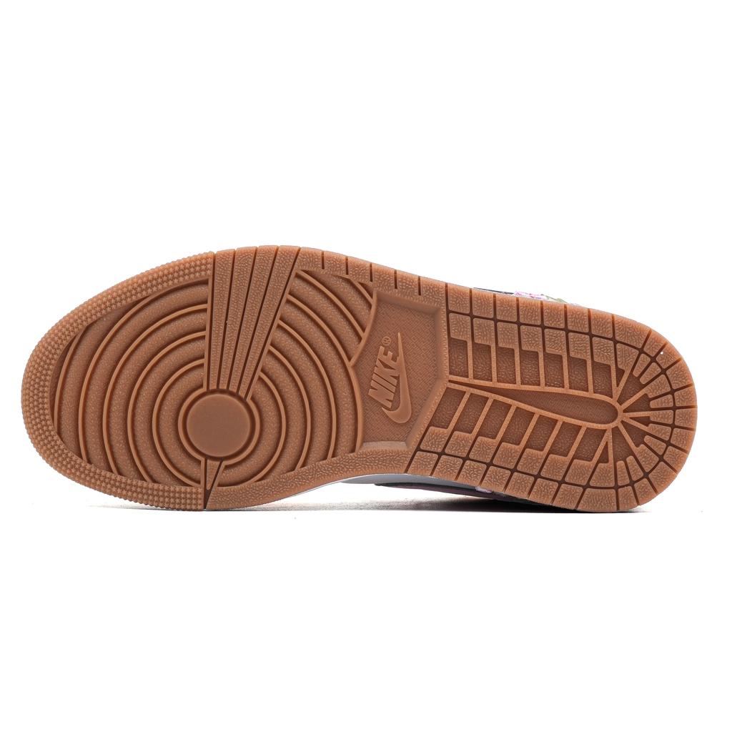 Jordan Air Jordan 1 Peach Branch Dance Odolné proti oděru Nízké Vintage Basketbalové boty Dámské Růžová Bílá 553558-146(Tým1310-)
