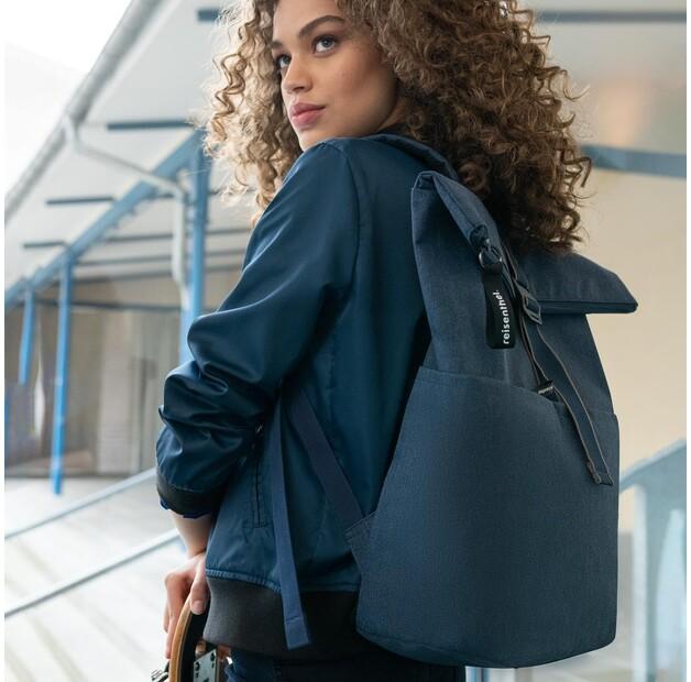 Backpack Reisenthel Rolltop Herringbone Dark Blue (EK4113)