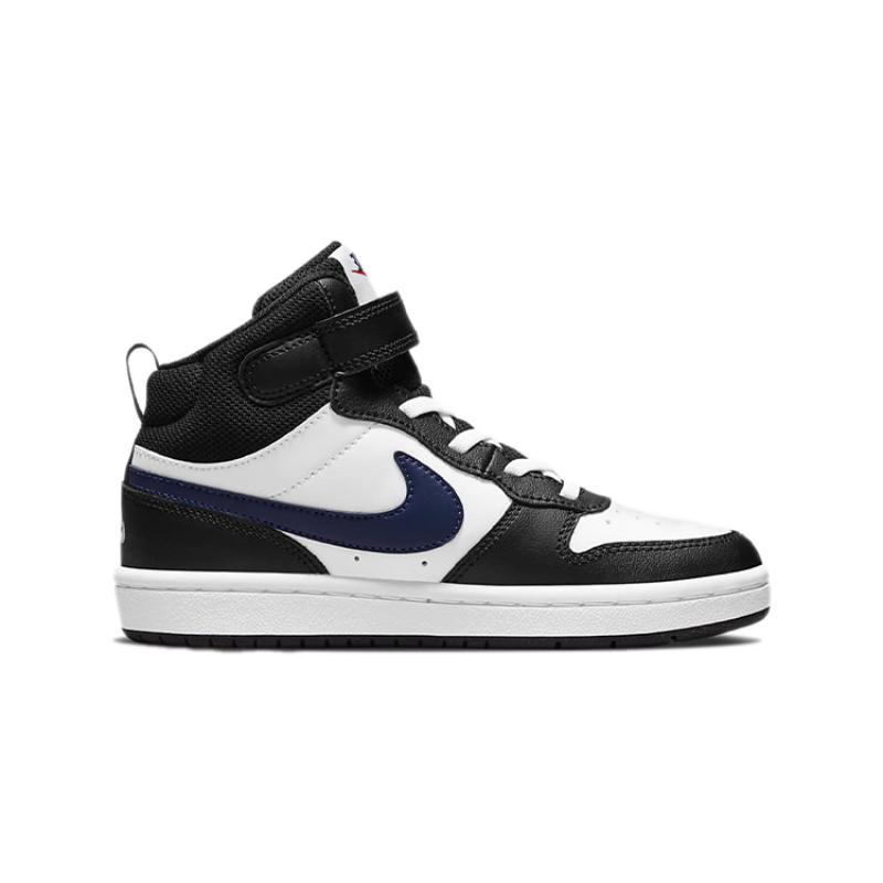 Nike Court Borough Mid 2 Slip Resistant Abrasion Resistant Mid Top Skateboard Shoes Black White Red Sneakers DO5891-161
