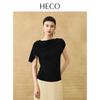 HECO Lingyu 2025 New Chinese Style Lyocell Knit Short Sleeve T-shirt