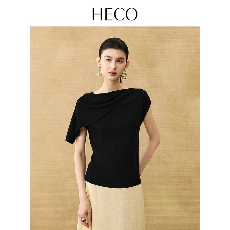 HECO Lingyu 2025 New Chinese Style Lyocell Knit Short Sleeve T-shirt