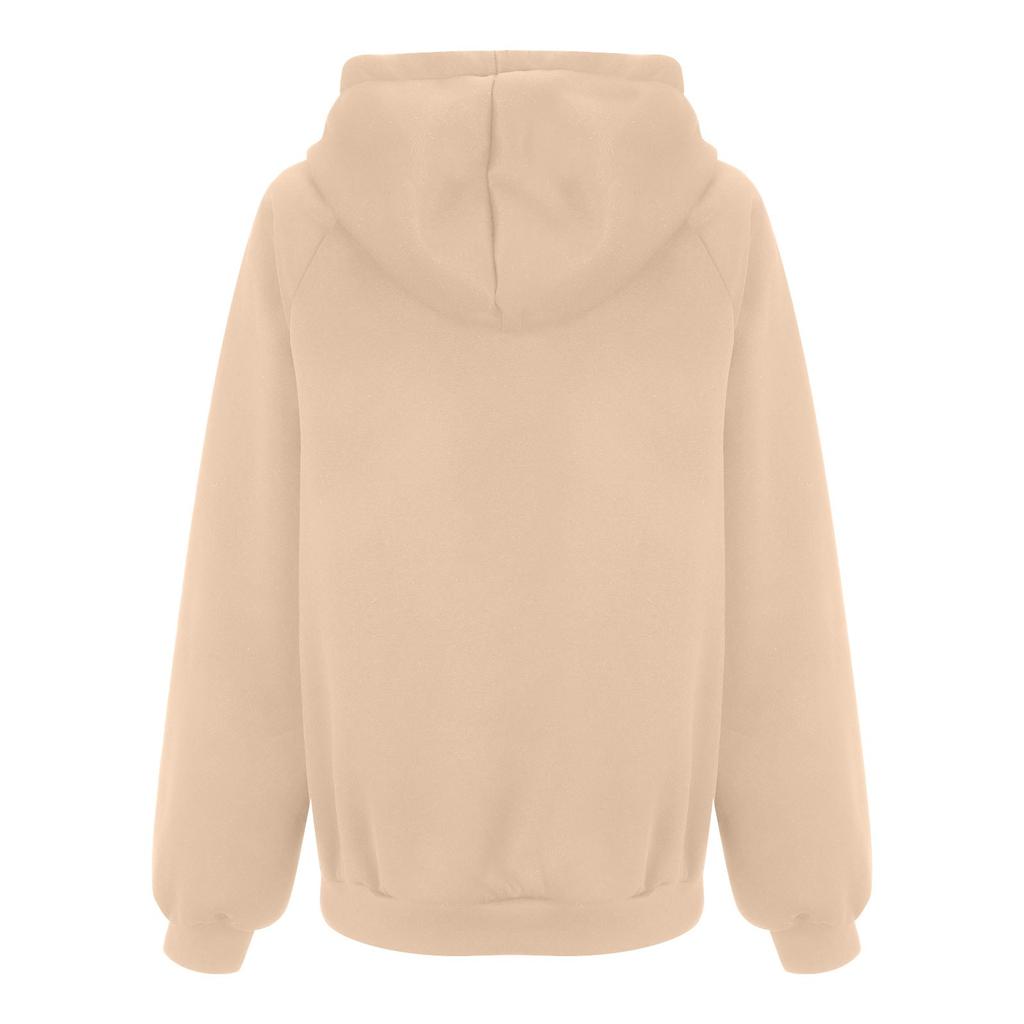 Women's Long Sleeve Oversized  Oversized Drop Shoulder Sleeves Women's Hooded Plush Sweatshirt