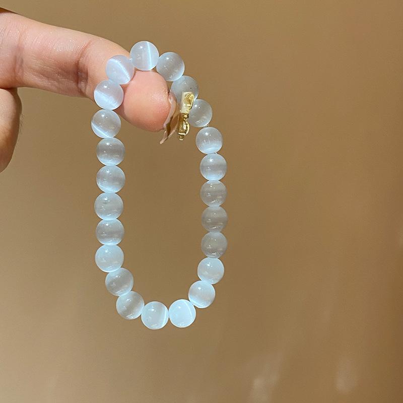 Браслет из цирконов и хрустальных бусин в виде цветка - Сладкое и универсальное украшение