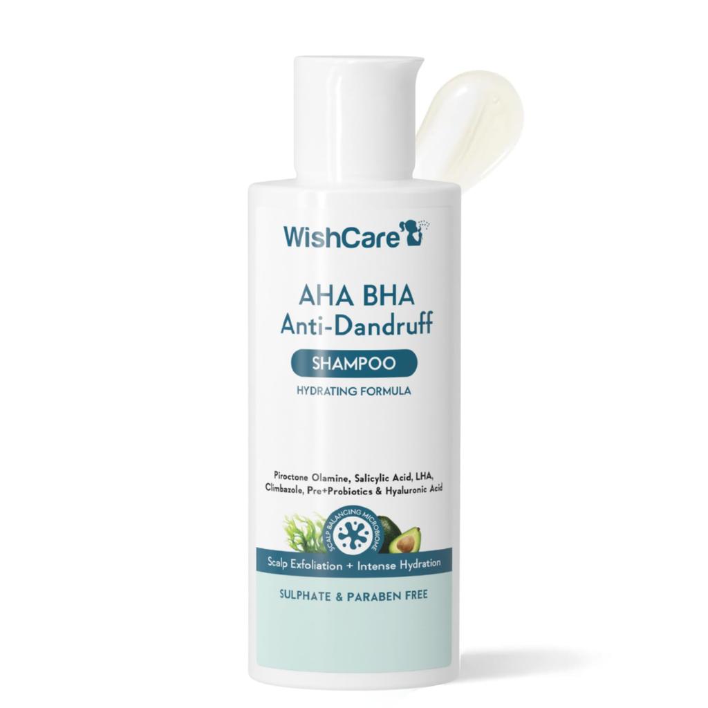 WishCare Hydrating Anti Dandruff Shampoo | 100% Dandruff Reduction | Removes Flakes & Hydrates Scalp | Proven Clinically | Piroctone Olamine, Salic