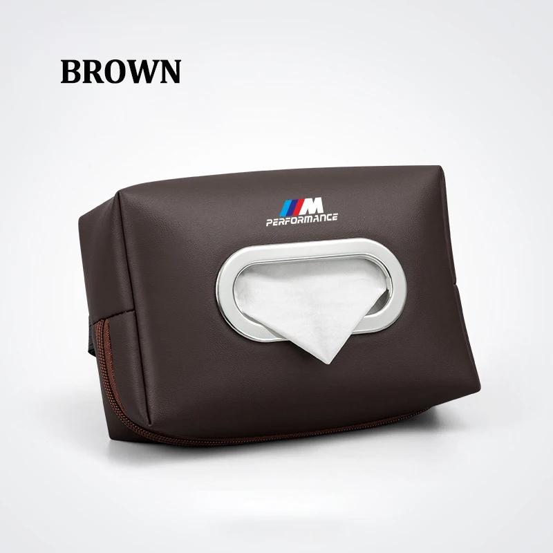 

Sticker Car Armrest Storage Bag with Hidden Leather Tissue Box Napkin Holder Premium Interior Refit Upgrade Decor for BMW mini