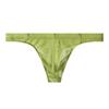 3Pcs Men Sheer Mesh Thongs Breathable Low Waist Sexy Underpants Solid Color Tight Fitting Thong Briefs for Daily Wear