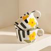 300ml Niedliche Handgekniffene Keramiktassen Kreative Blume Erdbeere Zitrone Geschenk Büro Zuhause Frühstück Hafermilch Espresso Kaffeetassen