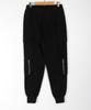 Jikeulib Elastic Waist Flap-To-Pocket Stretch Jogger Pants