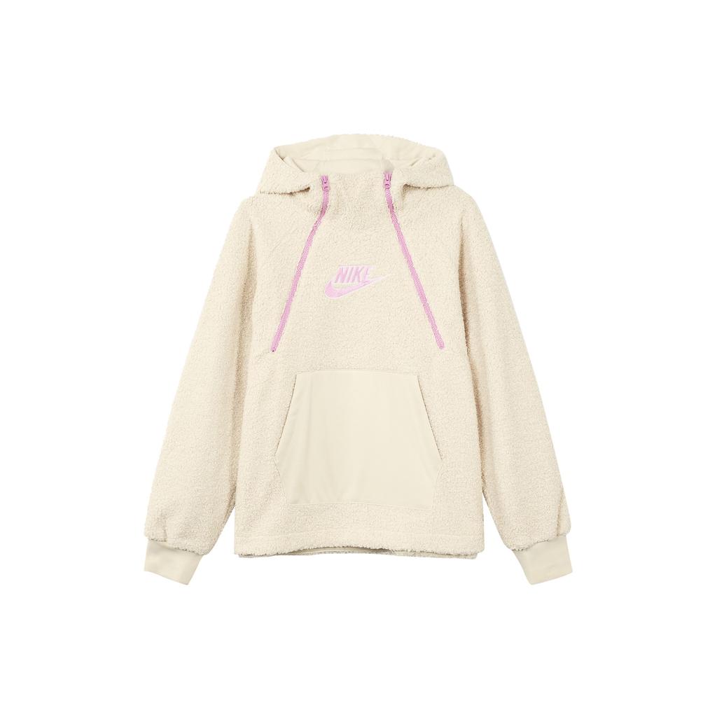 Nike Sportswear Fleece Pullover Hoodie Women Tops Fossil DC5140-206