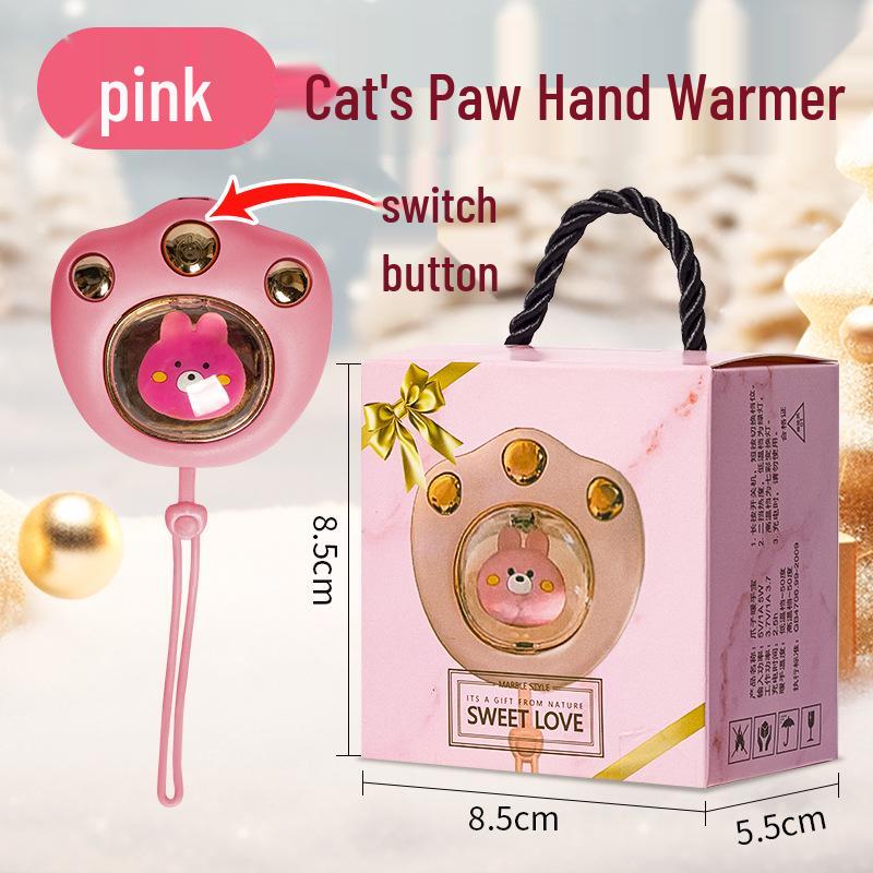 Rechargeable Cat Paw Magnetic Hand Warmer - Portable Electric Heater, Ideal for On-the-Go, Gift Boxed.