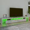 Vidaxl Szafka Pod Tv Z Oświetleniem Led, Szarość Betonu, 260X36,5X40Cm