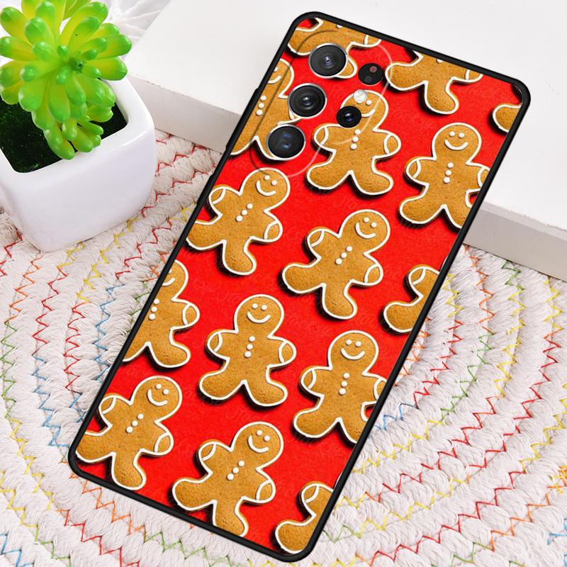 Cute Gingerbread Man Christmas Phone Case for Samsung Galaxy Note 10 Pro S26 Ultra S23 S24 FE S25 S21 S22 PLUS Shockproof Cove