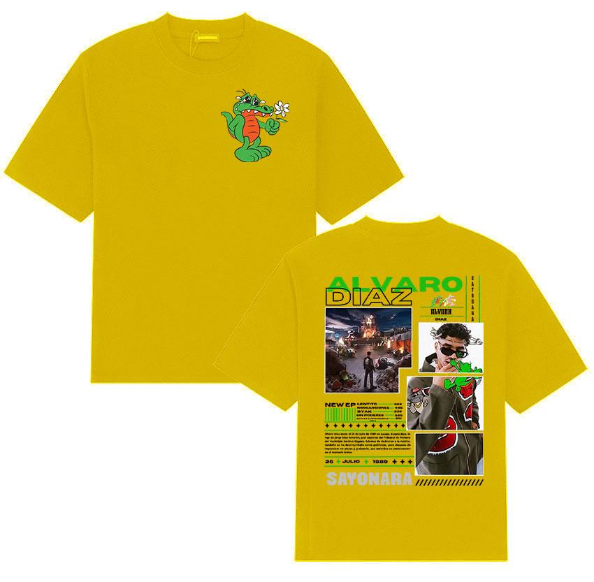 Rapper Alvaro Diaz Sayonara Album 2025 Graphic T Shirts Mens Top Hip Hop Street Fashion Cotton Short Sleeve Tshirt Streetwear