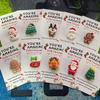 New Pocket Christmas Hug Ornament Small Santa Claus Figure with Greeting Cards for Christmas Gift Bag Fillers Stocking Stuffer