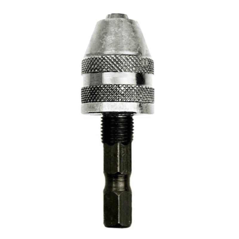 Convenient and Efficient Hex Shank Drill Bit Tool Adapter Black/Silver
