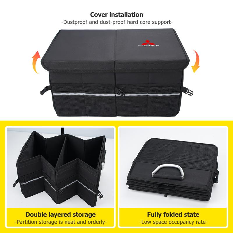 Large Capacity Car Trunk Organizer Foldable Storage Box Waterproof Bag For Mitsubishi Outlander Lancer L200 ASX Pajero Grandis LO7