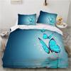 3D Butterfly Theme Home Bedding Set Luxury Wing Printed Quilt Cover Pillow Case 2/3 Pieces AU240 * 270 Extra Large Size Home Decoration