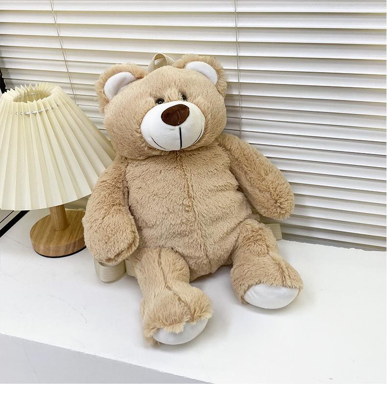 Korean Style Cute Bear Plush Backpack for Women