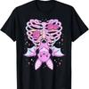 Funny Cute Bat Skeleton Print Tshirt Unisex Unisex Summer Casual Fashion Streetwear Loose Tops Crew Neck Short Sleeve Cotton Tees