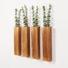 Wood Wall Planter for Dried Flowers  Modern Simple Wooden Vases Wall Decor for Fake Plants and Dried Flowers Stems