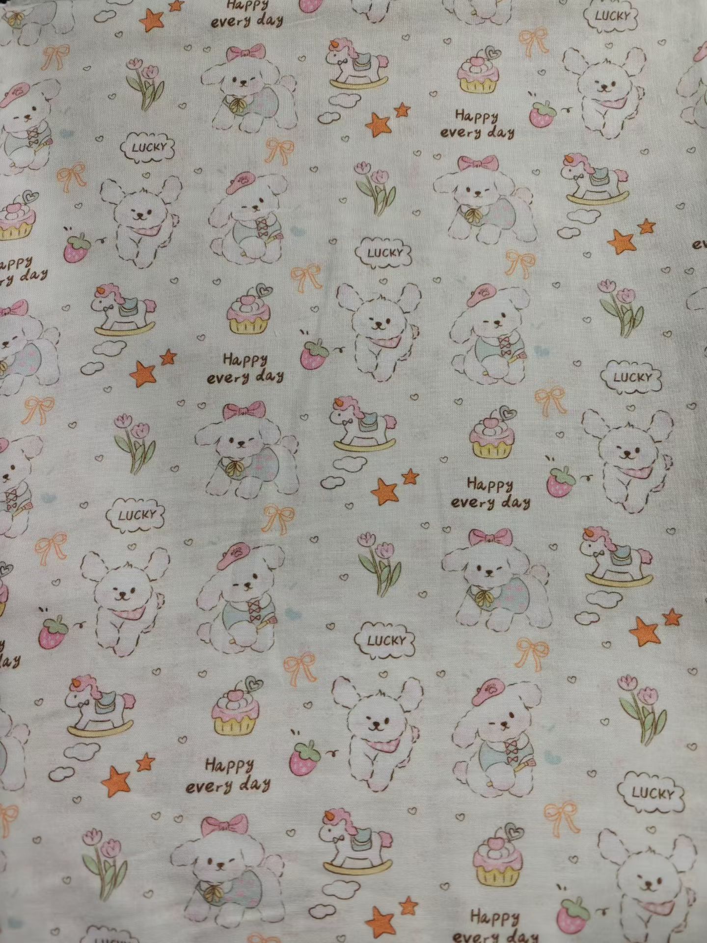 Double Gauze Crinkle 100% Cotton Anti-Bacterial Combed Yarn Lightweight Breathable Heart Printed Dress Accessories