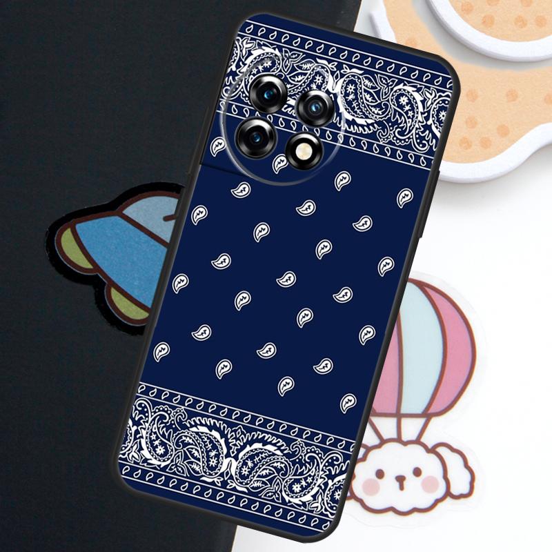 Black Bandana Paisley Case For OnePlus Nord CE 5 3 4 Lite N20 N30 OnePlus 15R 10T 12R 13R 15 13 12 11 10 Pro Cover