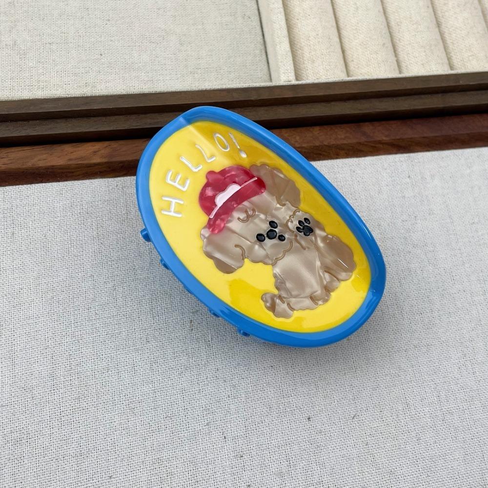 Headwear Cartoon Animal Hair Clip Puppy Geometry Shark Clip Funny Bear Acetate Hair Claw  Female