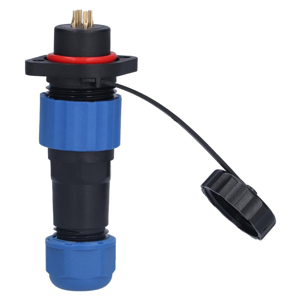 SP16 Flange Waterproof Aviation Plug Socket IP68 Male and Female Butt Joints Flange Waterproof Connector4 Core (250V 5A)