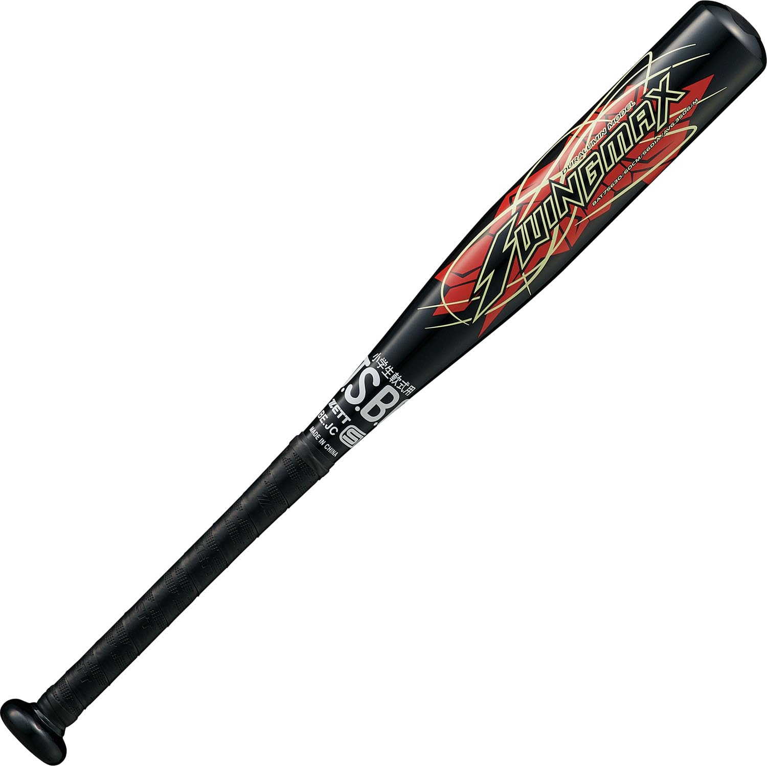 

ZETT Swing Max Юношеская Бейсбольная Металлическая 350г Черная BAT75630 Бита, (Супер Дюралюминий), 60см, Средний, (1900), чёрный