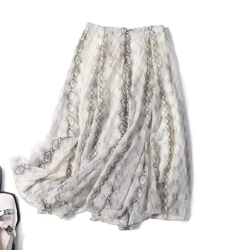 

Elegant Women s Irregular Wide Hem Midi Skirt - Summer Fashion Style Small