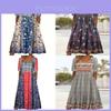 Bohemian Floral Print Maxi Dress With Short Sleeves For Summer Casual Wear