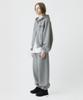 Prinoar [Set] Slow And Soft String Oversized Two-Way Zip-Up Hoodie + One-Pleat String Pants - Melange