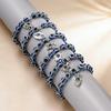 Turkish Evil Eye Bracelet for Men Women Blue Beaded Handmade Charm Jewelry with Butterfly Pendant charm bracelet jewelry