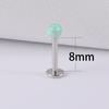1PC 361L Surgical Steel Opal Ball Lip Stud Internally Threaded 3mm Opal Labret Ear Tragus Cartilage Helix Daith Earring Piercing 4