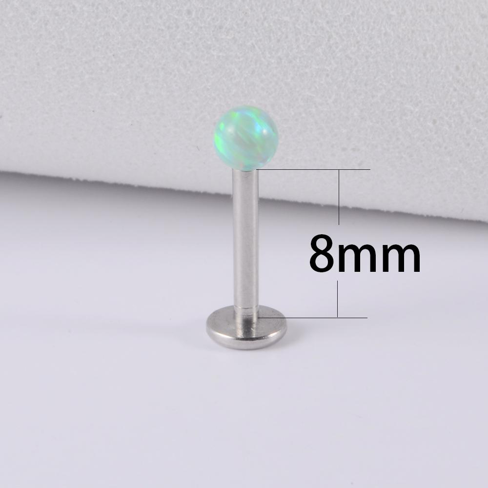 1PC 361L Surgical Steel Opal Ball Lip Stud Internally Threaded 3mm Opal Labret Ear Tragus Cartilage Helix Daith Earring Piercing 4