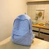 Schulrucksack1011 neuer einfarbiger Cord-Rucksack weiblich Koreanische Version vielseitiger Schulrucksack weibliche College-Studentin Mittelschüler Rucksack weiblich